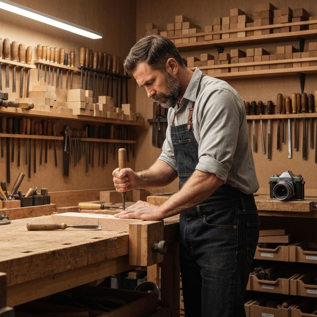 Professional craftsman at work